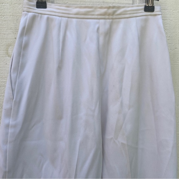 Lacoste Vintage Haymater Wide Leg White Trouser Pants Croc Emblem Late 70’s - Picture 9 of 10